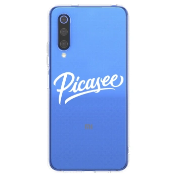 Picasee Xiaomi Mi 9 SE Hülle - Transparentes Silikon - Picasee - old logo - white