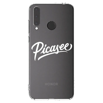 Picasee Honor 20 Lite Hülle - Transparentes Silikon - Picasee - old logo - white