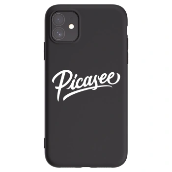 Picasee Apple iPhone 11 Hülle - Schwarzes Silikon - Picasee - old logo - white
