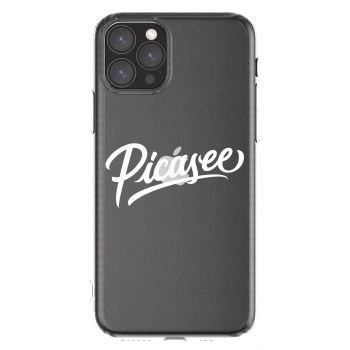 Picasee Apple iPhone 11 Pro Hülle - Transparentes Silikon - Picasee - old logo - white