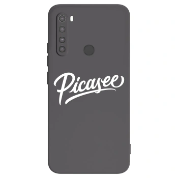 Picasee Xiaomi Redmi Note 8 Hülle - Schwarzes Silikon - Picasee - old logo - white