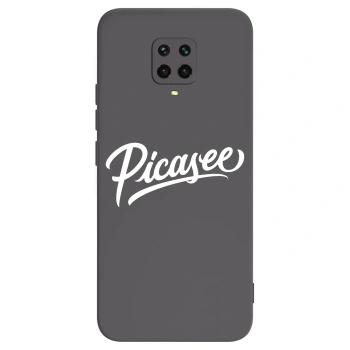 Picasee Xiaomi Redmi Note 9 Pro Hülle - Schwarzes Silikon - Picasee - old logo - white