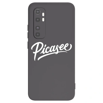 Picasee Xiaomi Mi Note 10 Lite Hülle - Schwarzes Silikon - Picasee - old logo - white