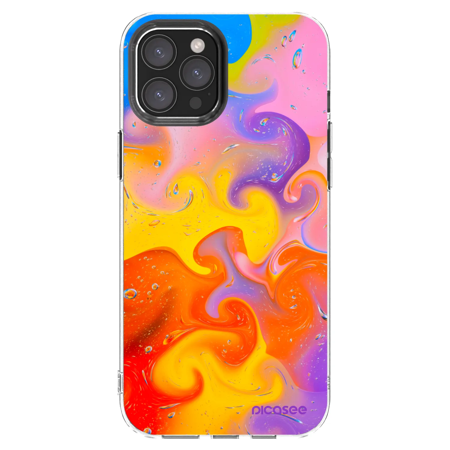Picasee Apple iPhone 12 Pro Max Hülle - Transparentes Silikon - Bubbles