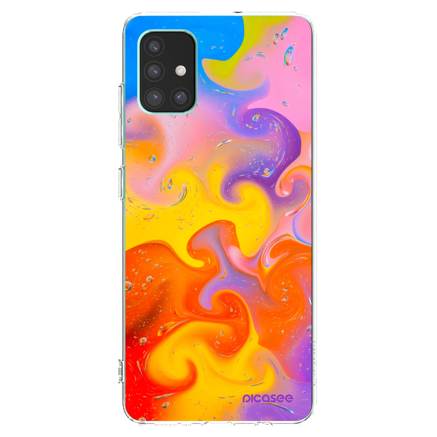Picasee Samsung Galaxy M51 M515F Hülle - Transparentes Silikon - Bubbles
