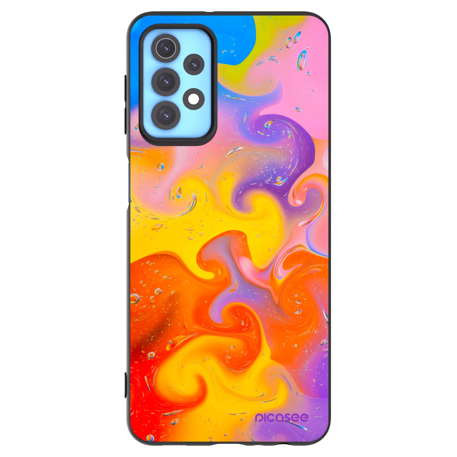 Picasee Samsung Galaxy A32 4G SM-A325F Hülle - Schwarzes Silikon - Bubbles