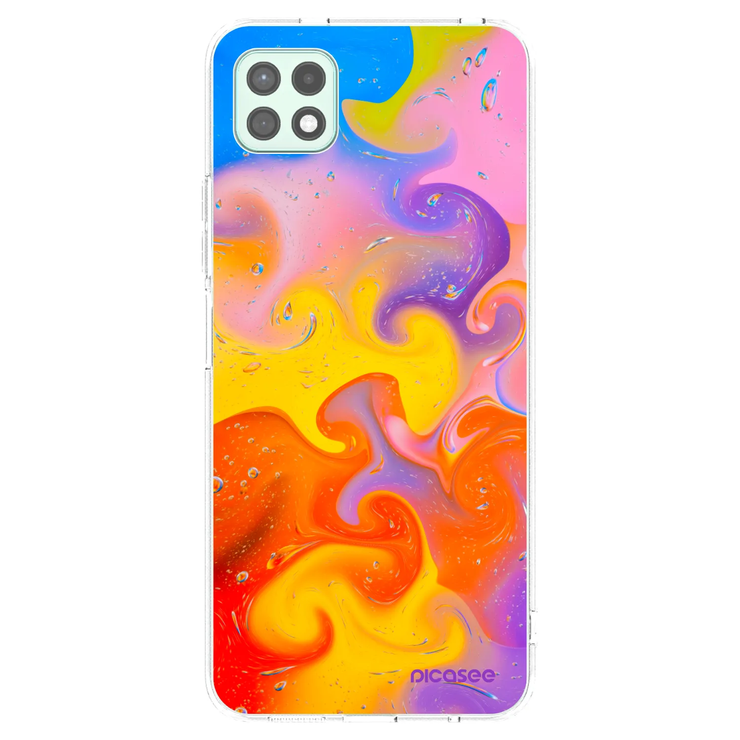 Picasee Samsung Galaxy A22 A226B 5G Hülle - Transparentes Silikon - Bubbles