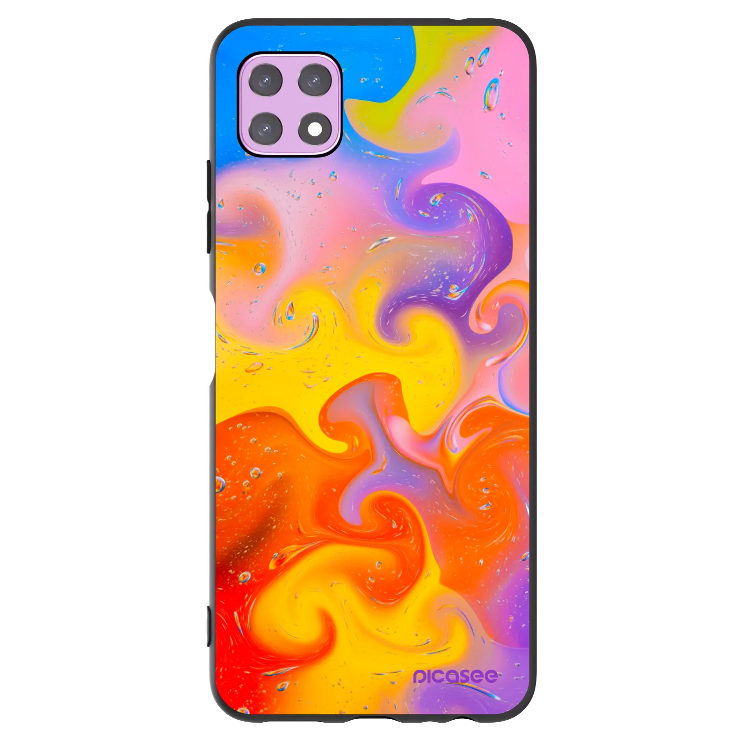 Picasee Samsung Galaxy A22 A226B 5G Hülle - Schwarzes Silikon - Bubbles