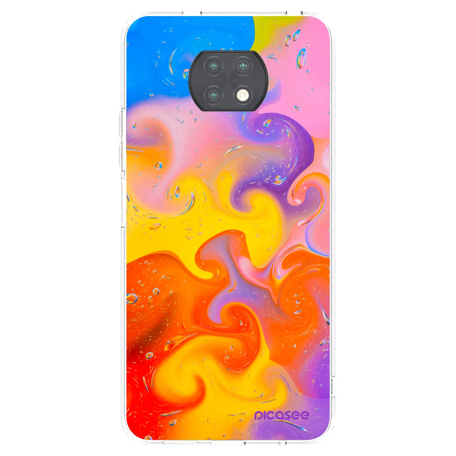 Picasee Xiaomi Redmi Note 9T Hülle - Transparentes Silikon - Bubbles