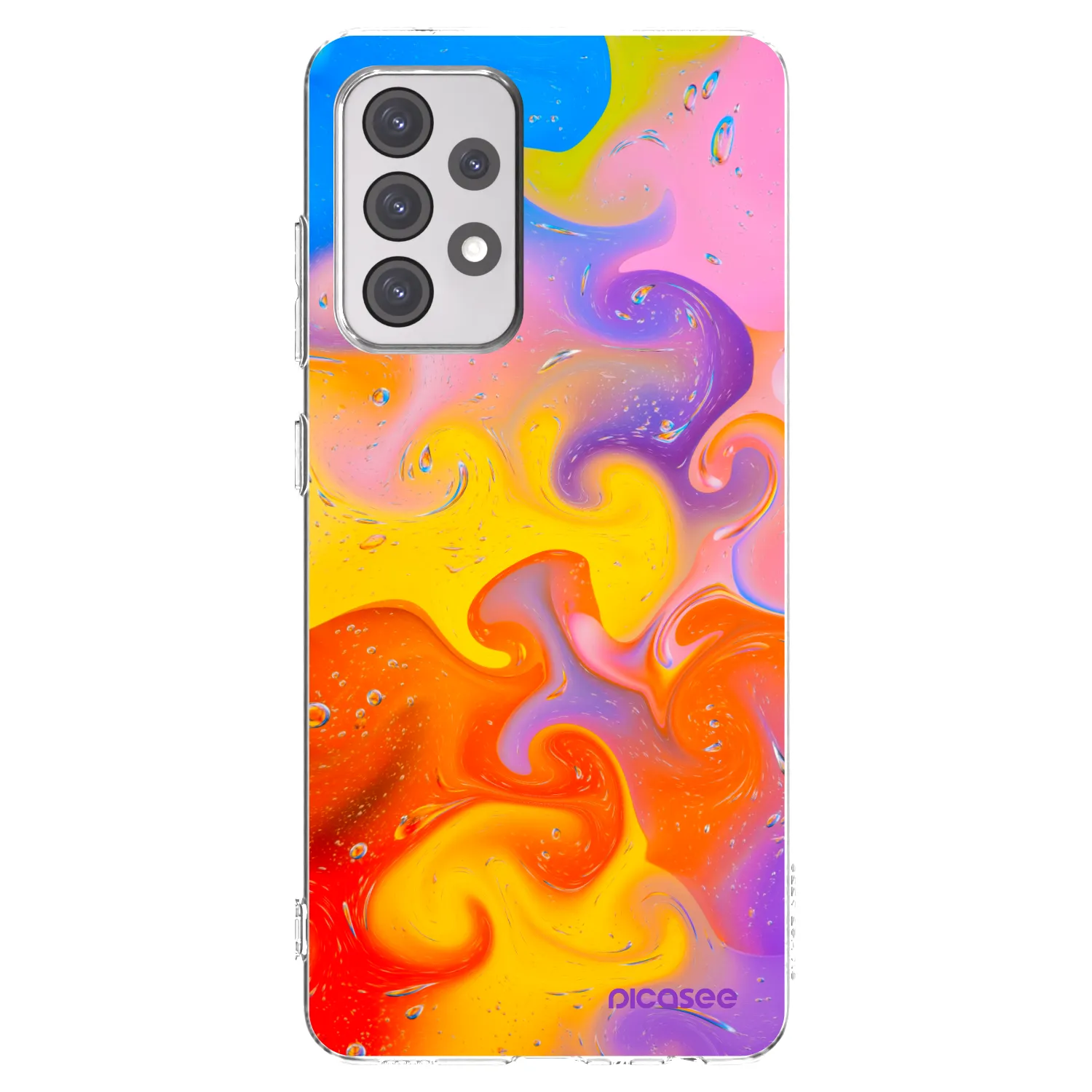 Picasee Samsung Galaxy A52s 5G A528B Hülle - Transparentes Silikon - Bubbles