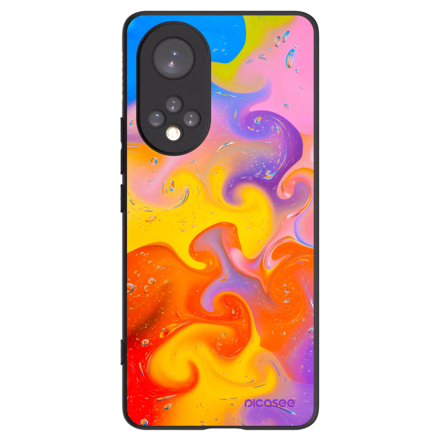Picasee Honor 50 5G Hülle - Schwarzes Silikon - Bubbles