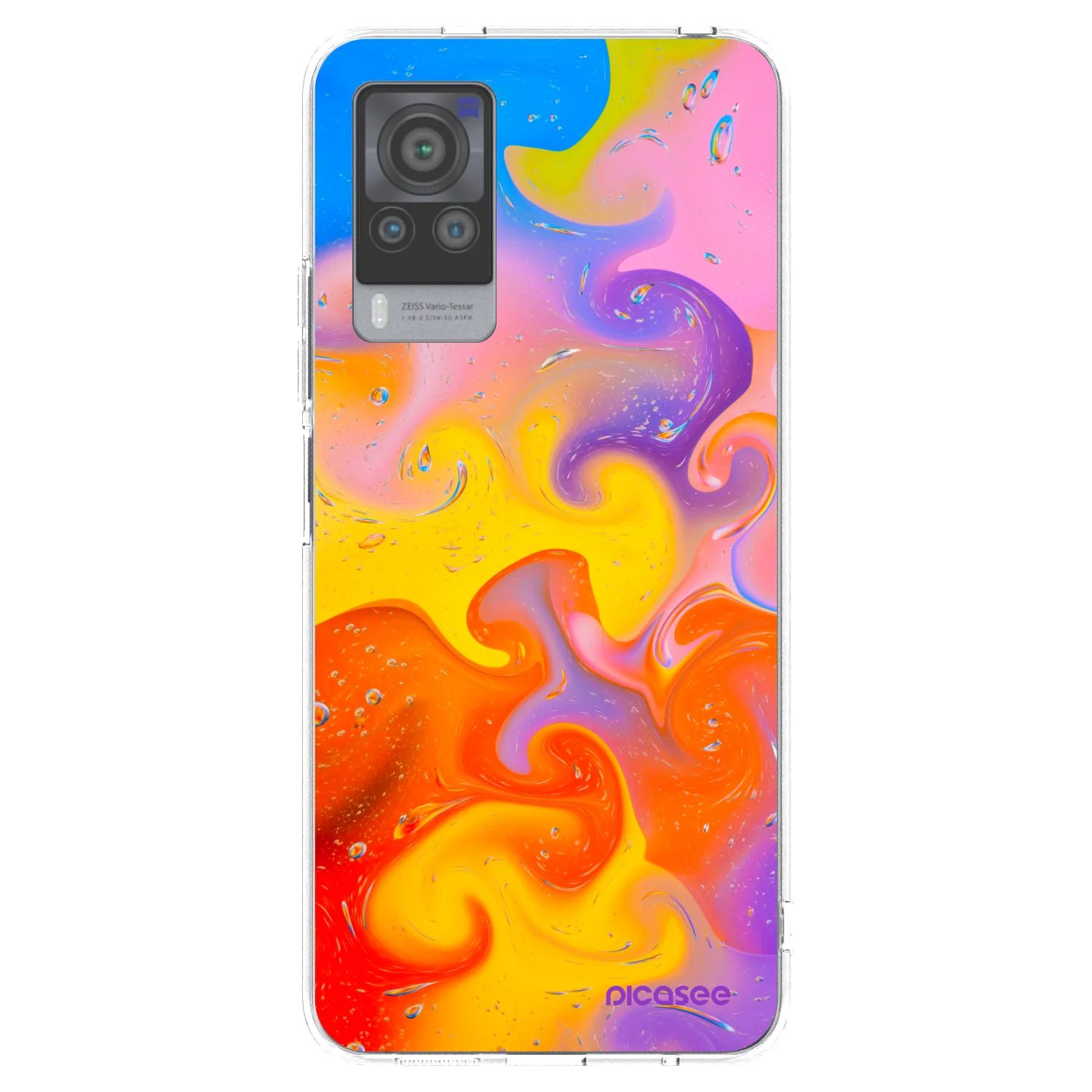 Picasee Vivo X60 Pro 5G Hülle - Transparentes Silikon - Bubbles