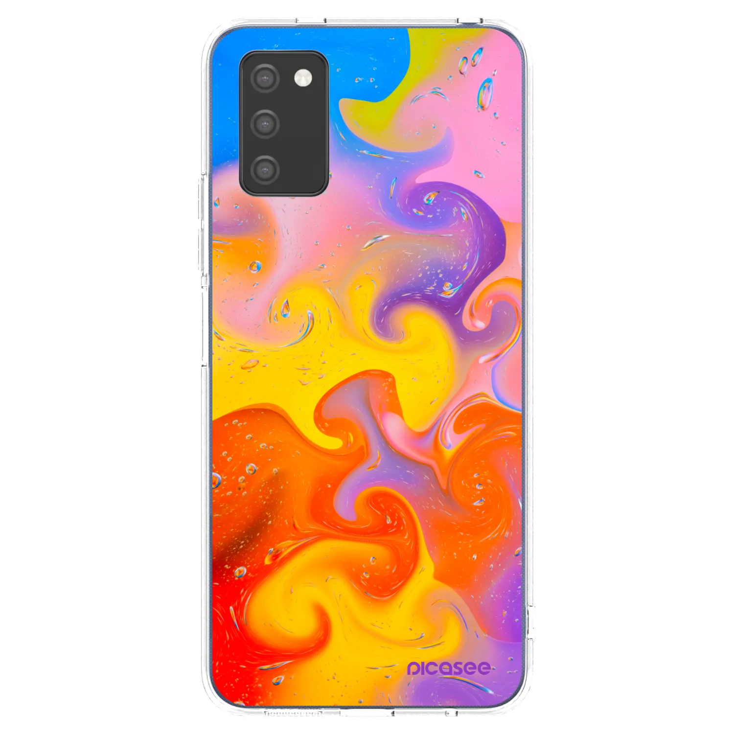 Picasee Samsung Galaxy A03s A037G Hülle - Transparentes Silikon - Bubbles
