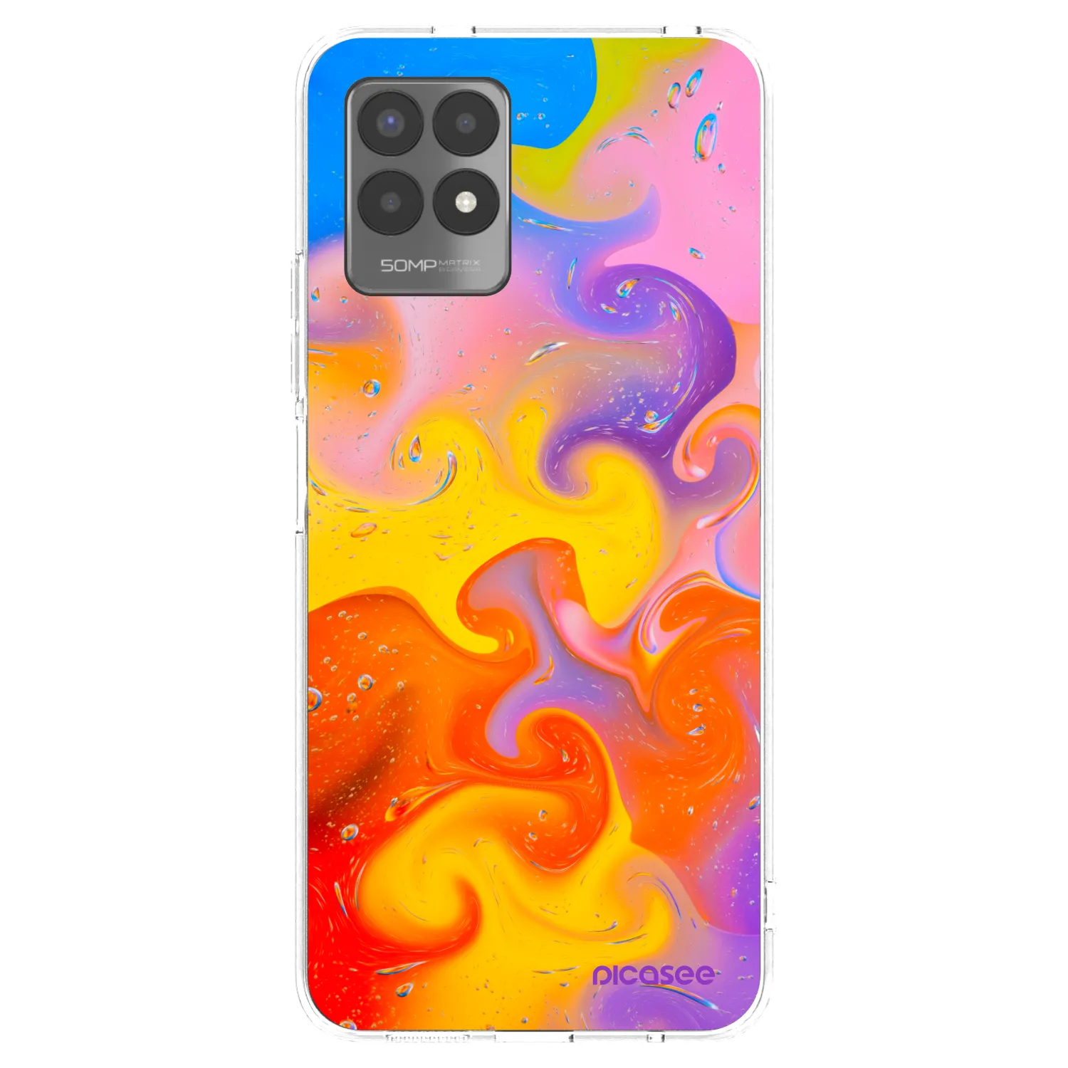 Picasee Realme 8i Hülle - Transparentes Silikon - Bubbles