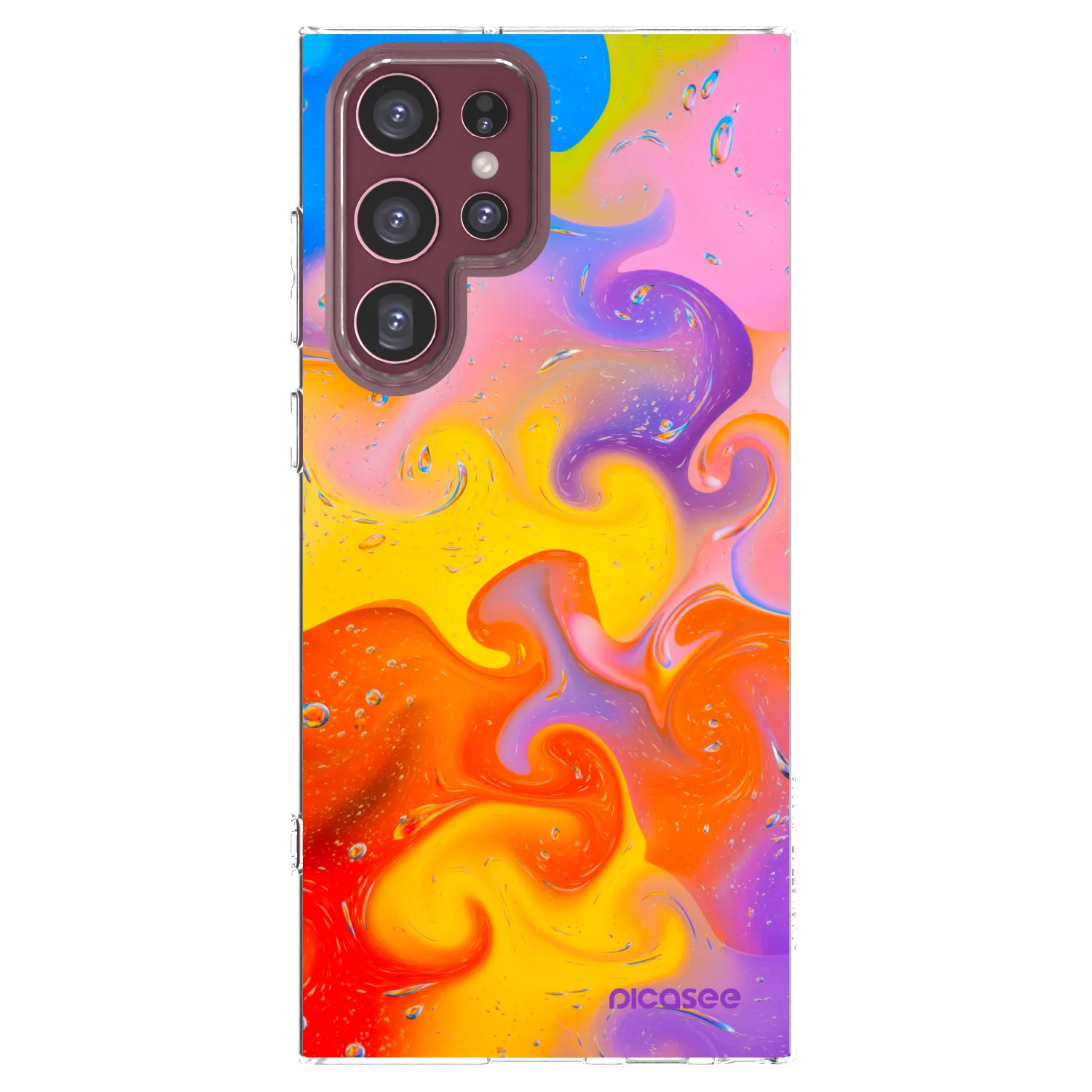 Picasee Samsung Galaxy S22 Ultra 5G Hülle - Transparentes Silikon - Bubbles