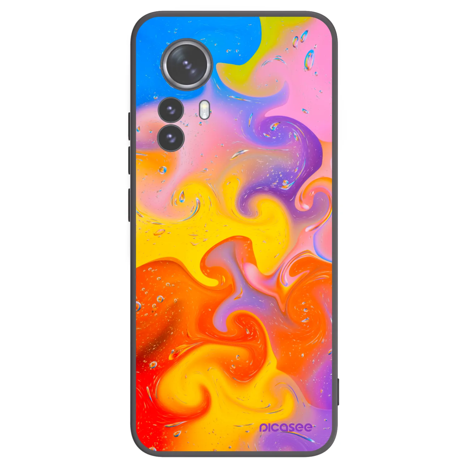 Picasee Xiaomi 12 Pro Hülle - Schwarzes Silikon - Bubbles