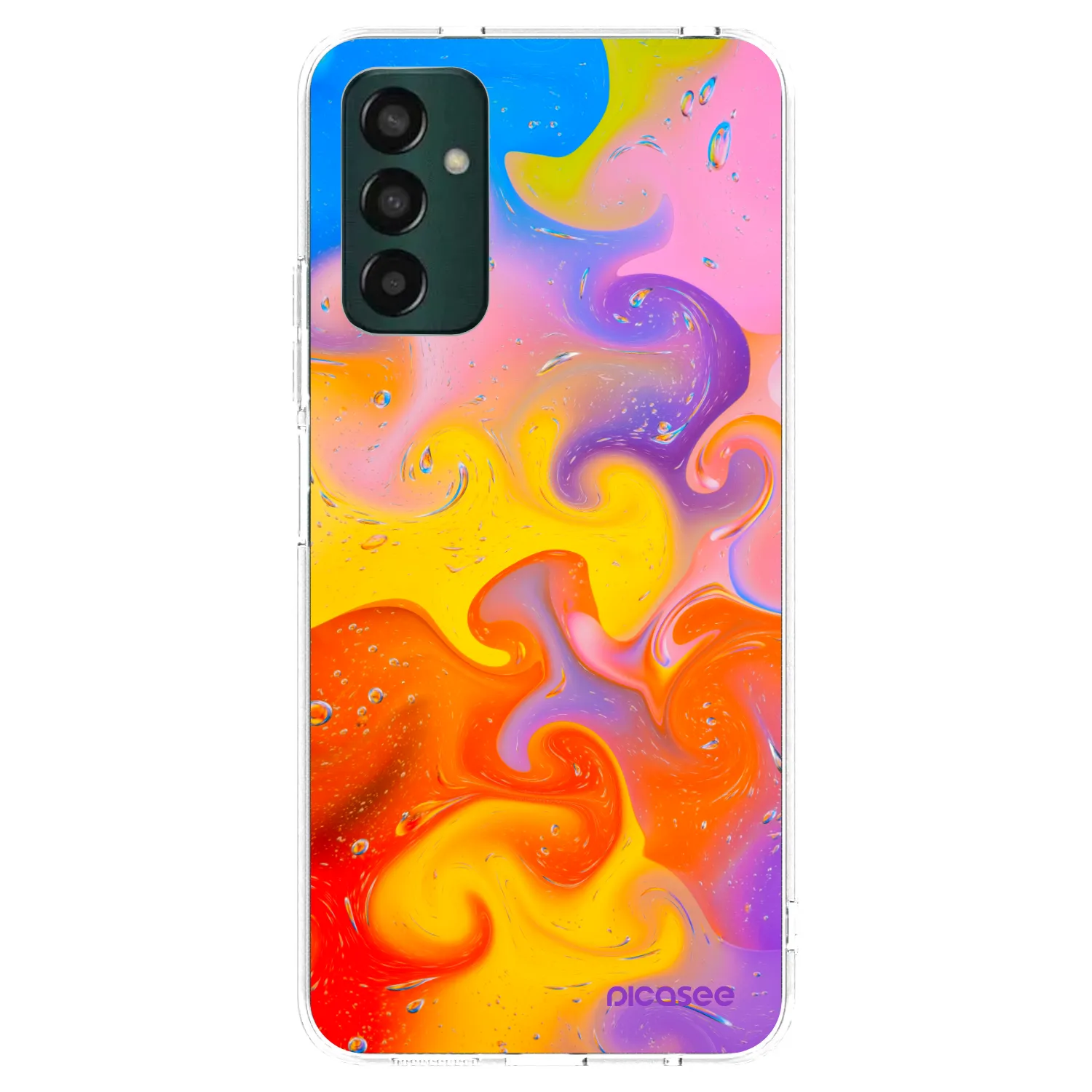 Picasee Samsung Galaxy M13 M135F Hülle - Transparentes Silikon - Bubbles