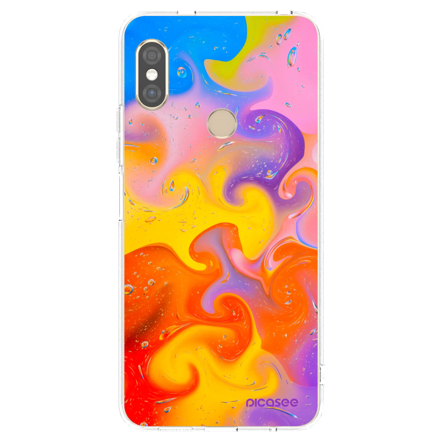 Picasee Xiaomi Redmi Note 5 Global Hülle - Transparentes Silikon - Bubbles