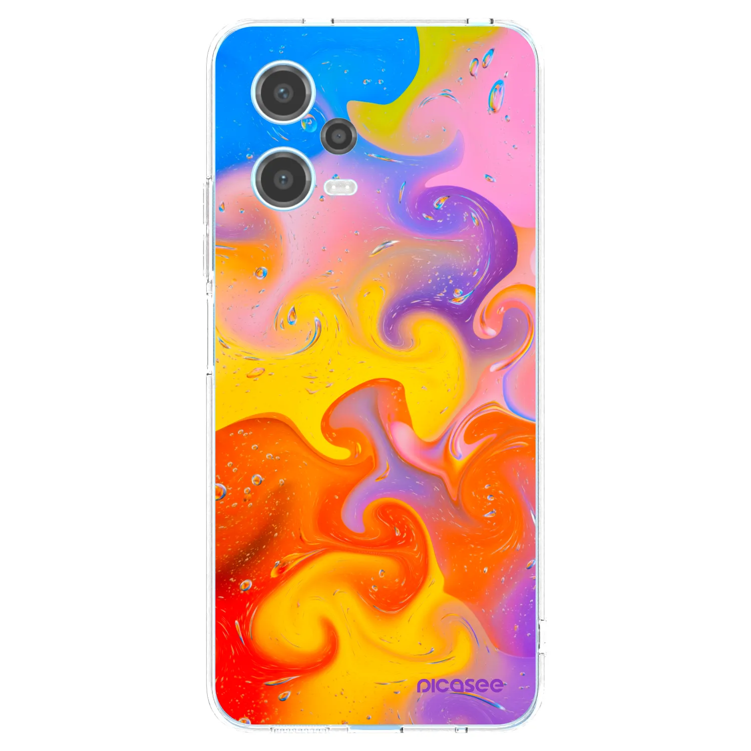 Picasee Xiaomi Redmi Note 12 5G Hülle - Transparentes Silikon - Bubbles