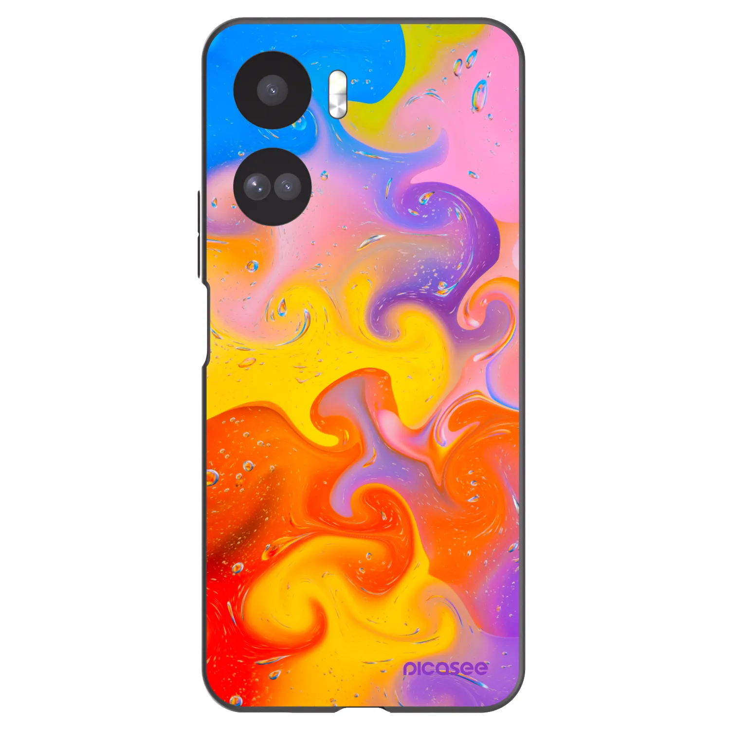 Picasee Honor 90 Lite 5G Hülle - Schwarzes Silikon - Bubbles