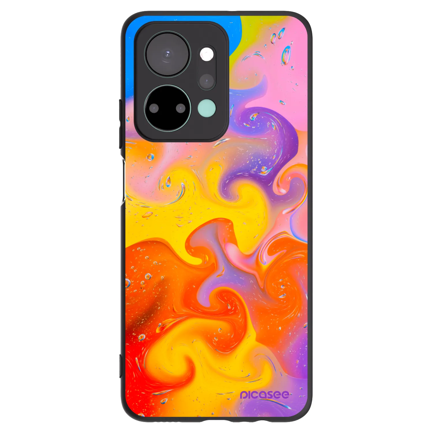 Picasee Honor X7a Hülle - Schwarzes Silikon - Bubbles