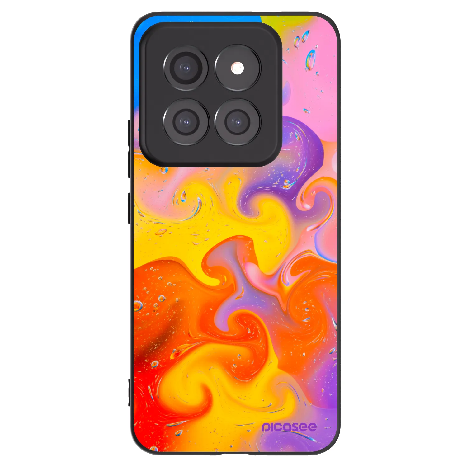 Picasee Xiaomi 14 Pro Hülle - Schwarzes Silikon - Bubbles