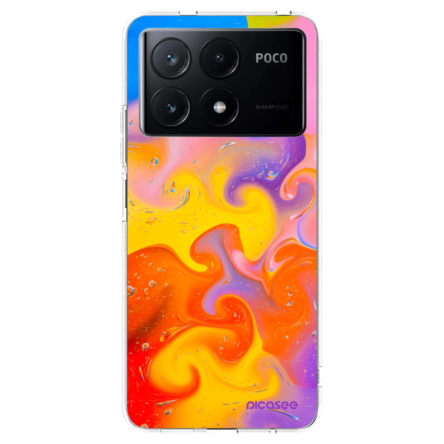 Picasee Xiaomi Poco X6 Pro Hülle - Transparentes Silikon - Bubbles