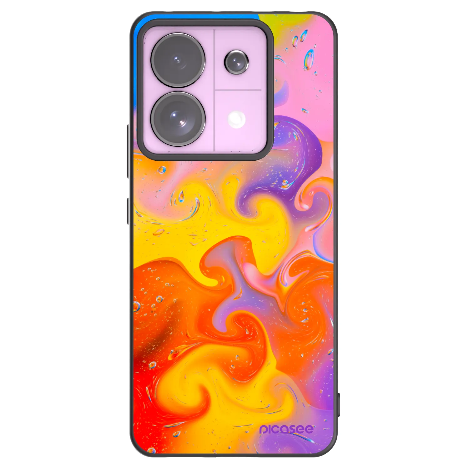 Picasee Xiaomi Redmi Note 13 Pro 5G Hülle - Schwarzes Silikon - Bubbles
