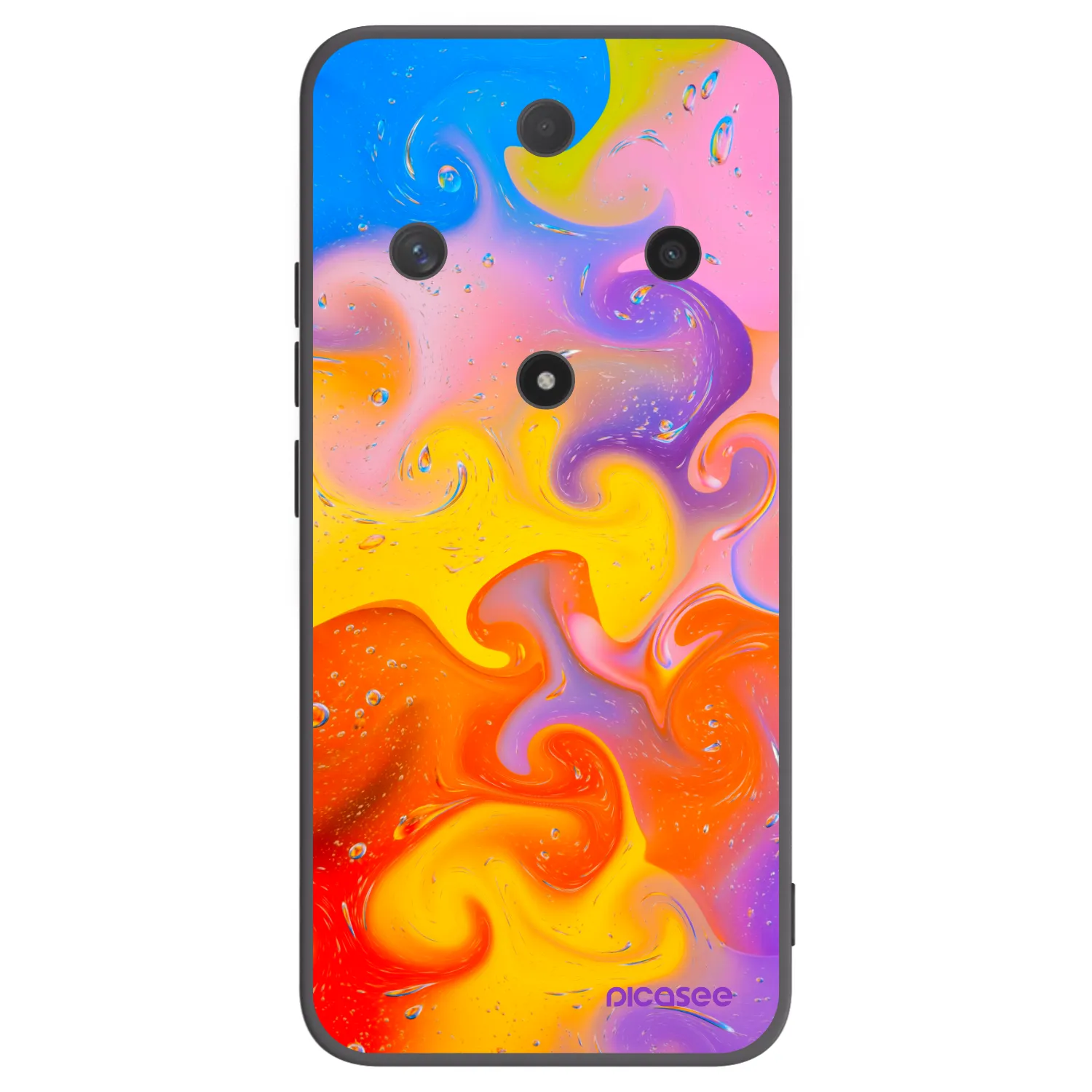 Picasee Honor Magic6 Lite 5G Hülle - Schwarzes Silikon - Bubbles