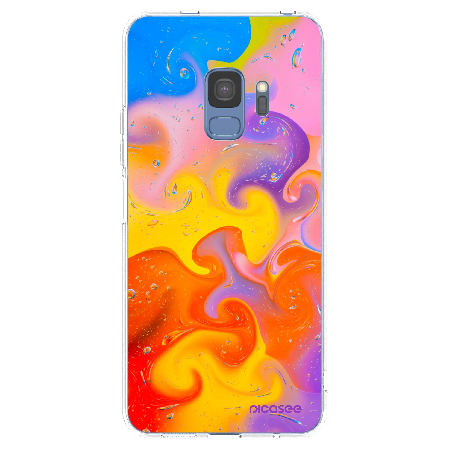 Picasee Samsung Galaxy S9 G960F Hülle - Transparentes Silikon - Bubbles
