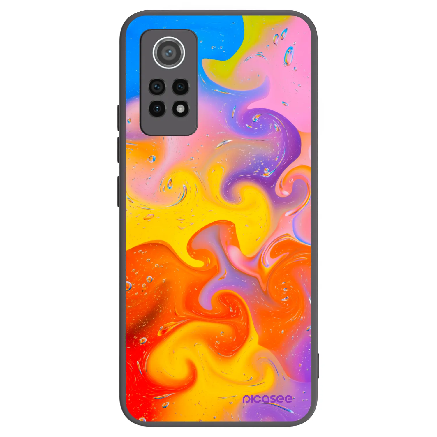 Picasee Xiaomi Redmi Note 12 Pro 4G Hülle - Schwarzes Silikon - Bubbles