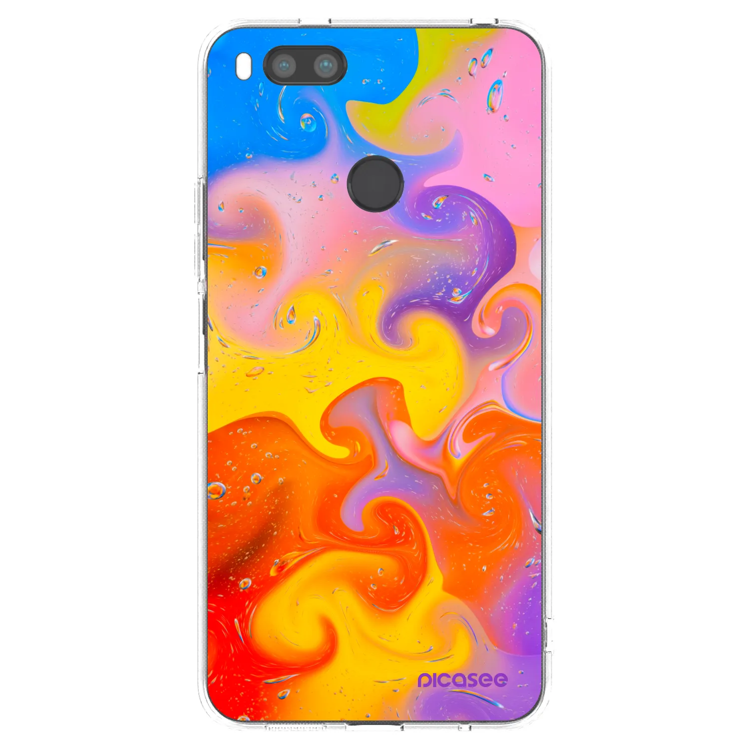 Picasee Xiaomi Mi A1 Global Hülle - Transparentes Silikon - Bubbles