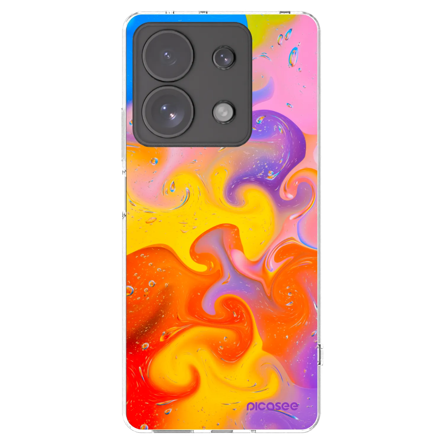 Picasee Xiaomi Redmi Note 13 Pro 4G Hülle - Transparentes Silikon - Bubbles