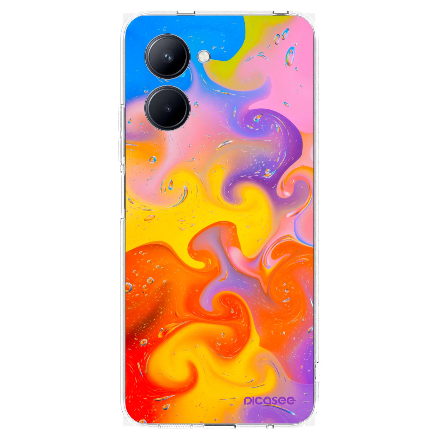 Picasee Realme C33 (2023) Hülle - Transparentes Silikon - Bubbles