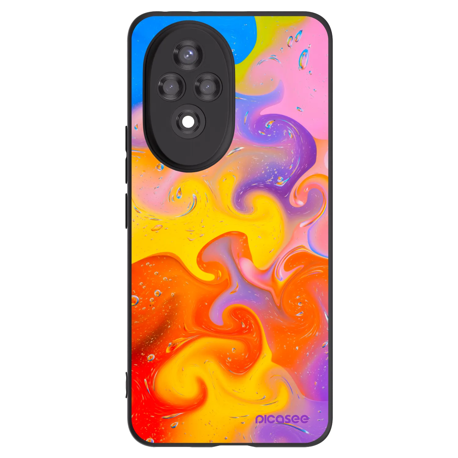 Picasee Honor 200 Pro 5G Hülle - Schwarzes Silikon - Bubbles