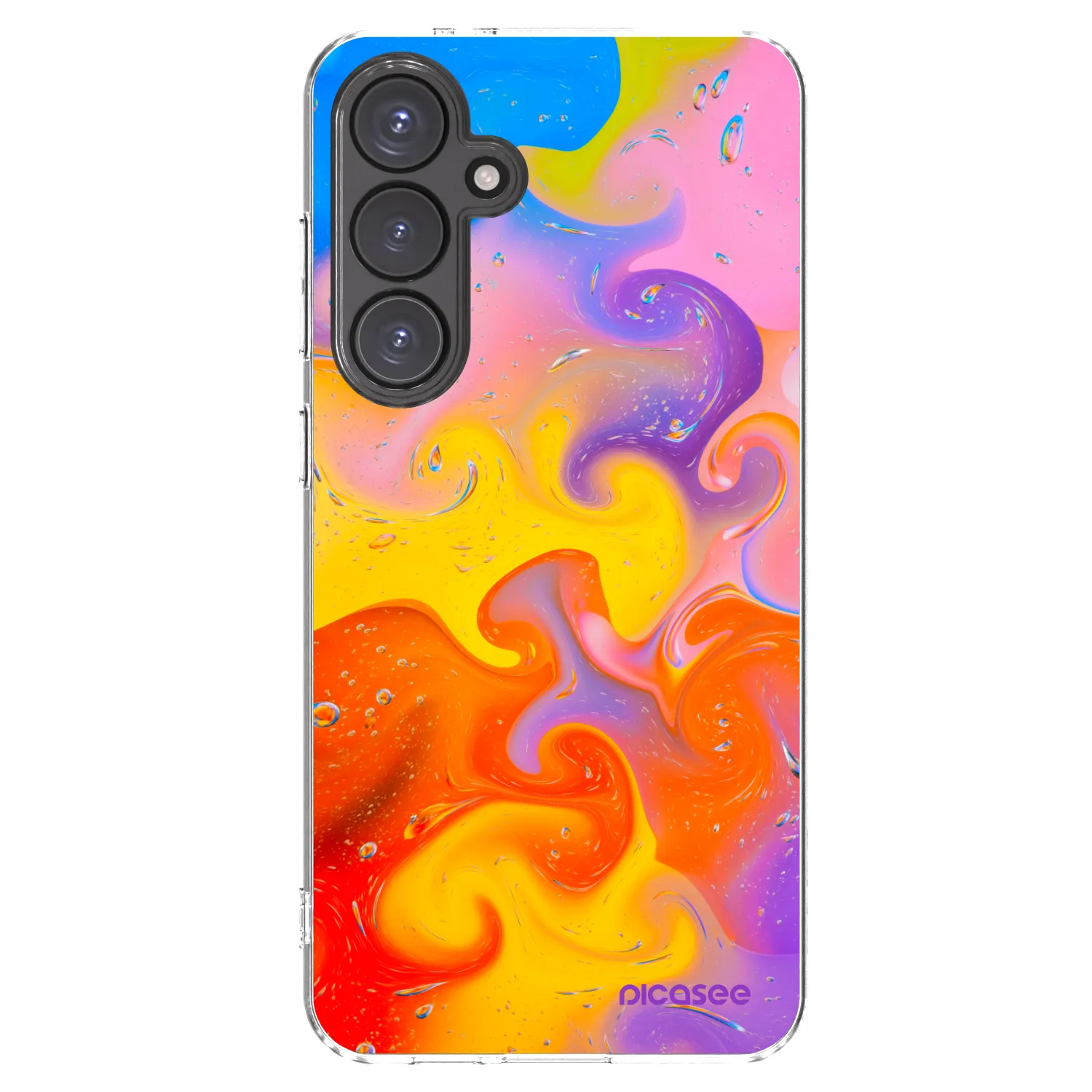 Picasee Samsung Galaxy S24 FE S721B Hülle - Transparentes Silikon - Bubbles