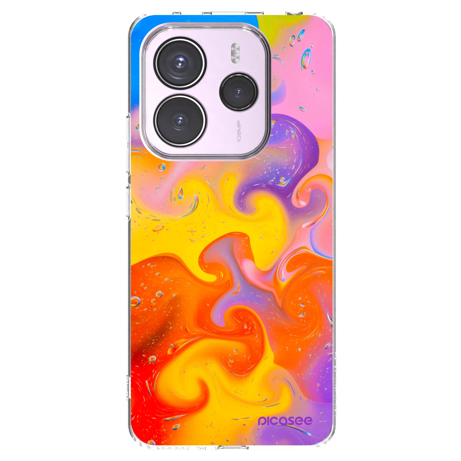 Picasee Xiaomi Redmi Note 14 5G Hülle - Transparentes Silikon - Bubbles