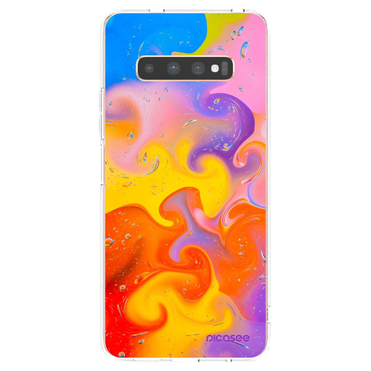 Picasee Samsung Galaxy S10 Plus G975 Hülle - Transparentes Silikon - Bubbles