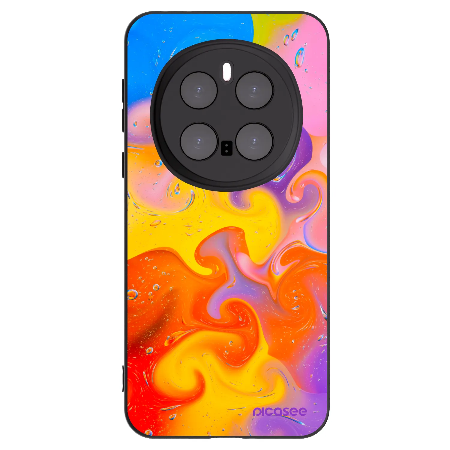 Picasee Honor Magic7 Pro 5G Hülle - Schwarzes Silikon - Bubbles