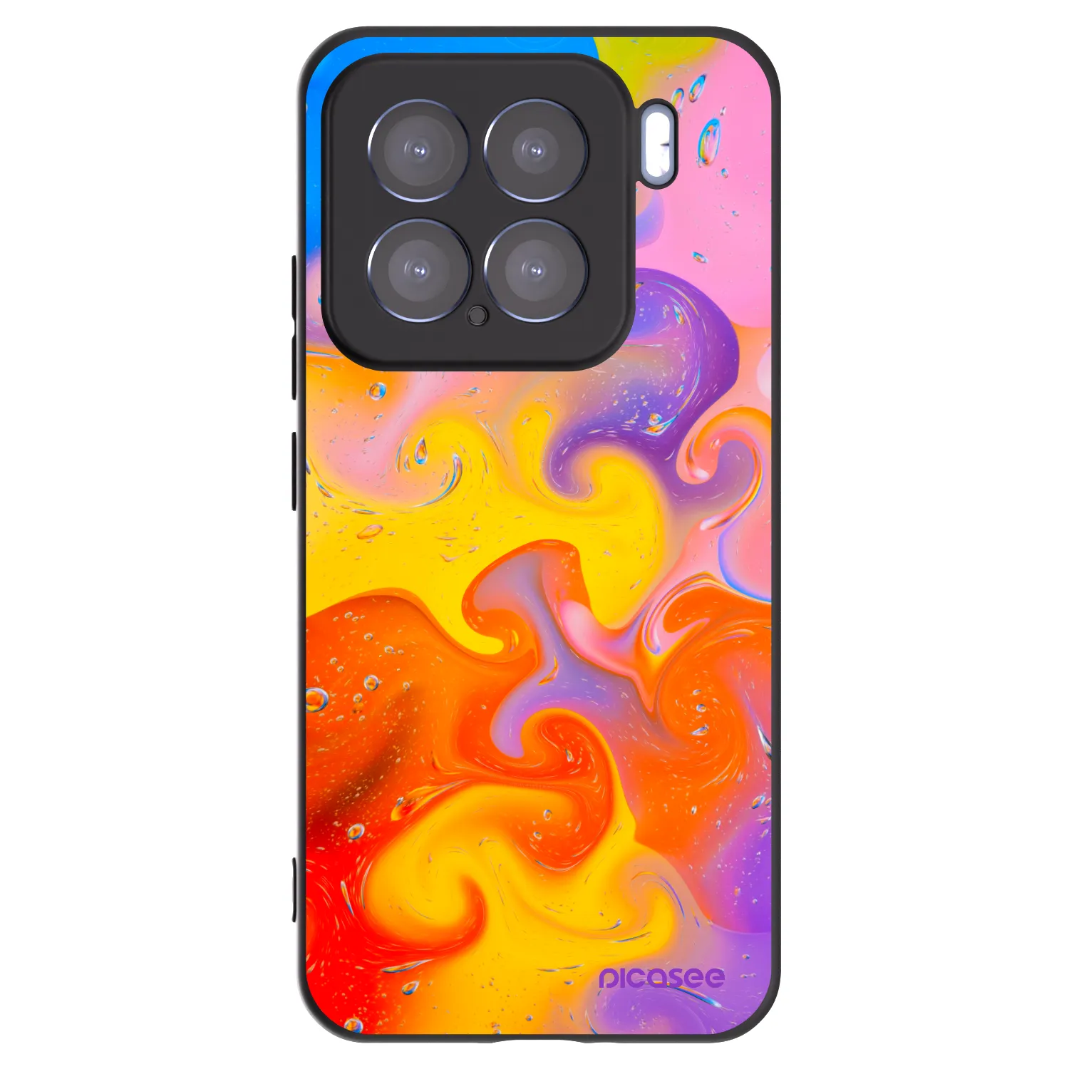 Picasee Xiaomi 15 Hülle - Schwarzes Silikon - Bubbles