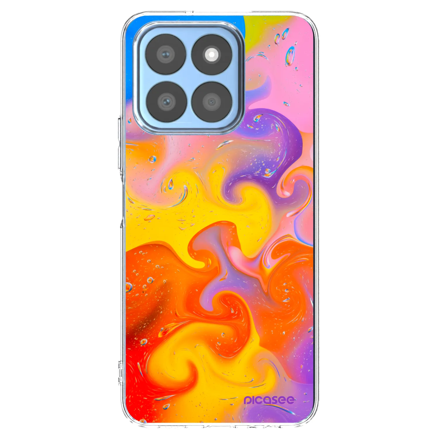 Picasee Honor X8c Hülle - Transparentes Silikon - Bubbles