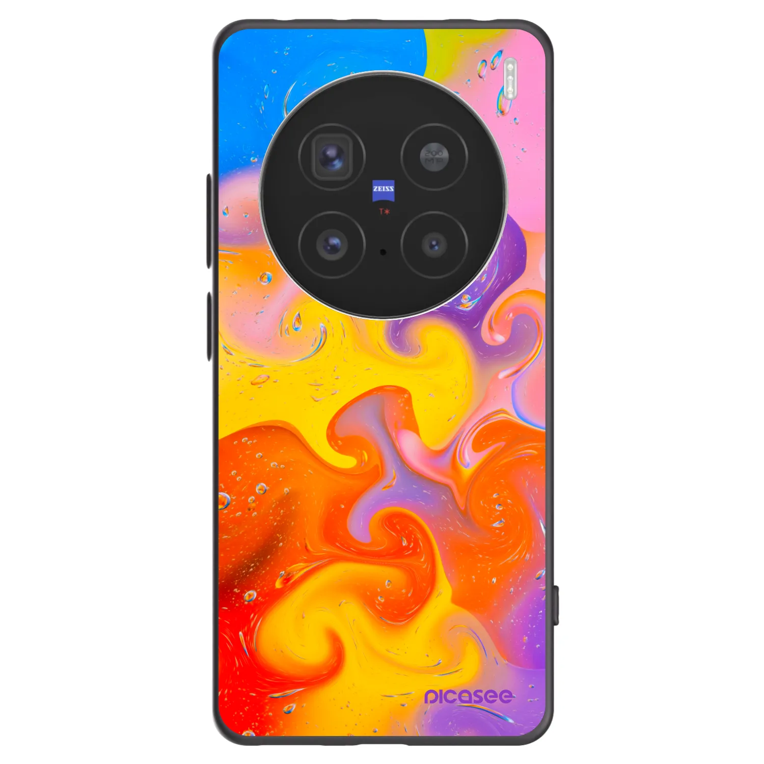 Picasee Vivo X200 Pro Hülle - Schwarzes Silikon - Bubbles
