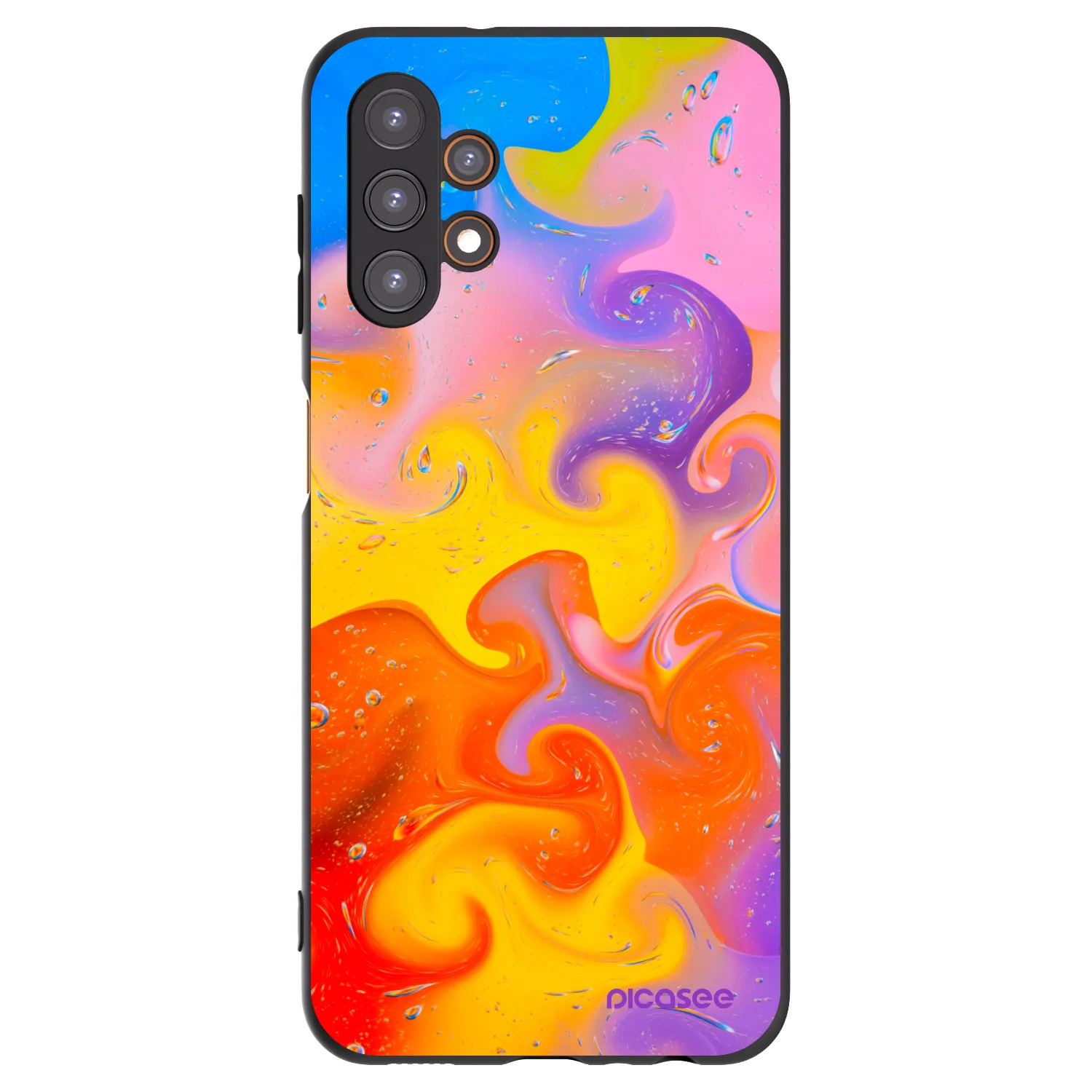 Picasee Samsung Galaxy A13 5G Hülle - Schwarzes Silikon - Bubbles