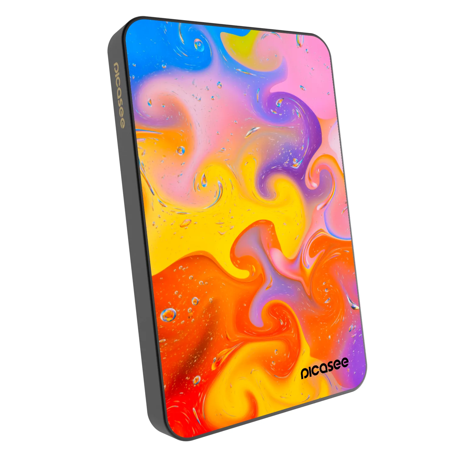 Picasee Powerbank mit MagSafe 5 000 mAh Grau - Bubbles