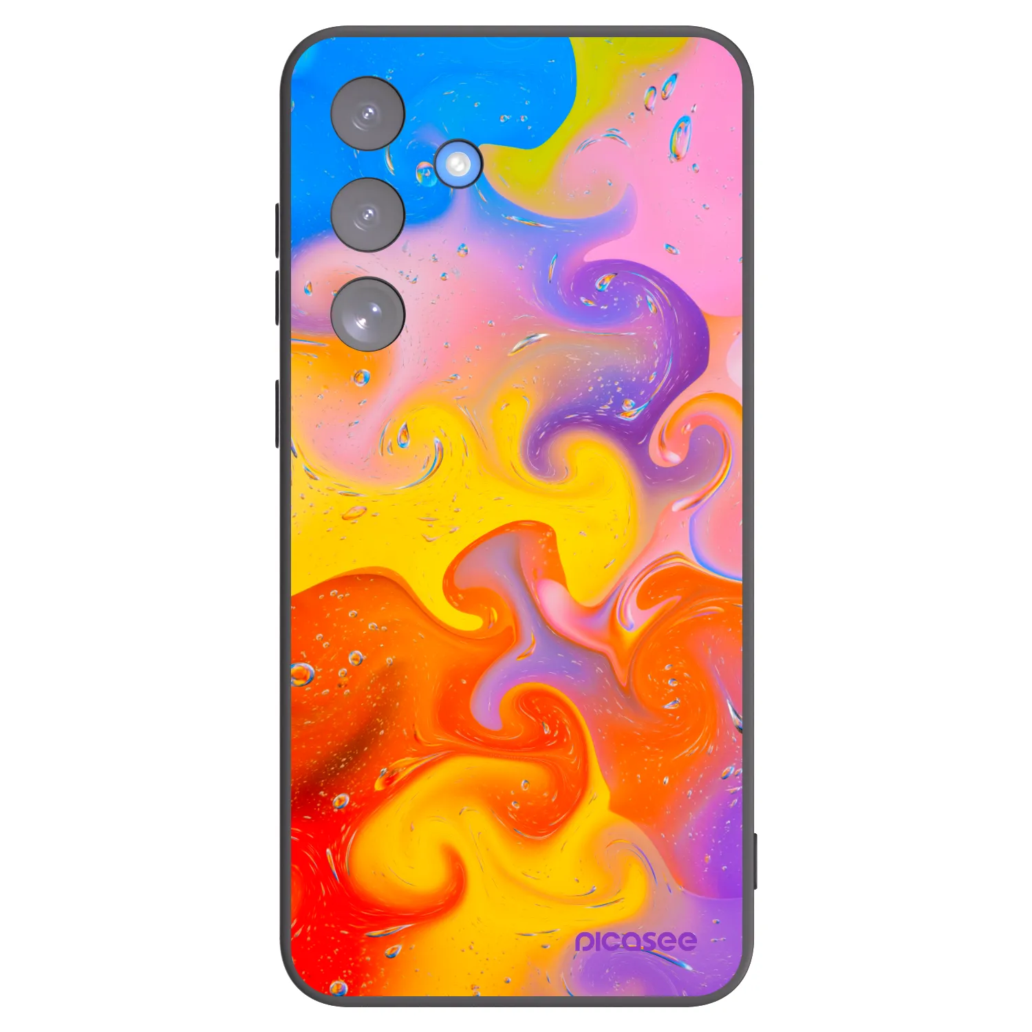 Picasee Samsung Galaxy S25 FE 5G Hülle - Schwarzes Silikon - Bubbles