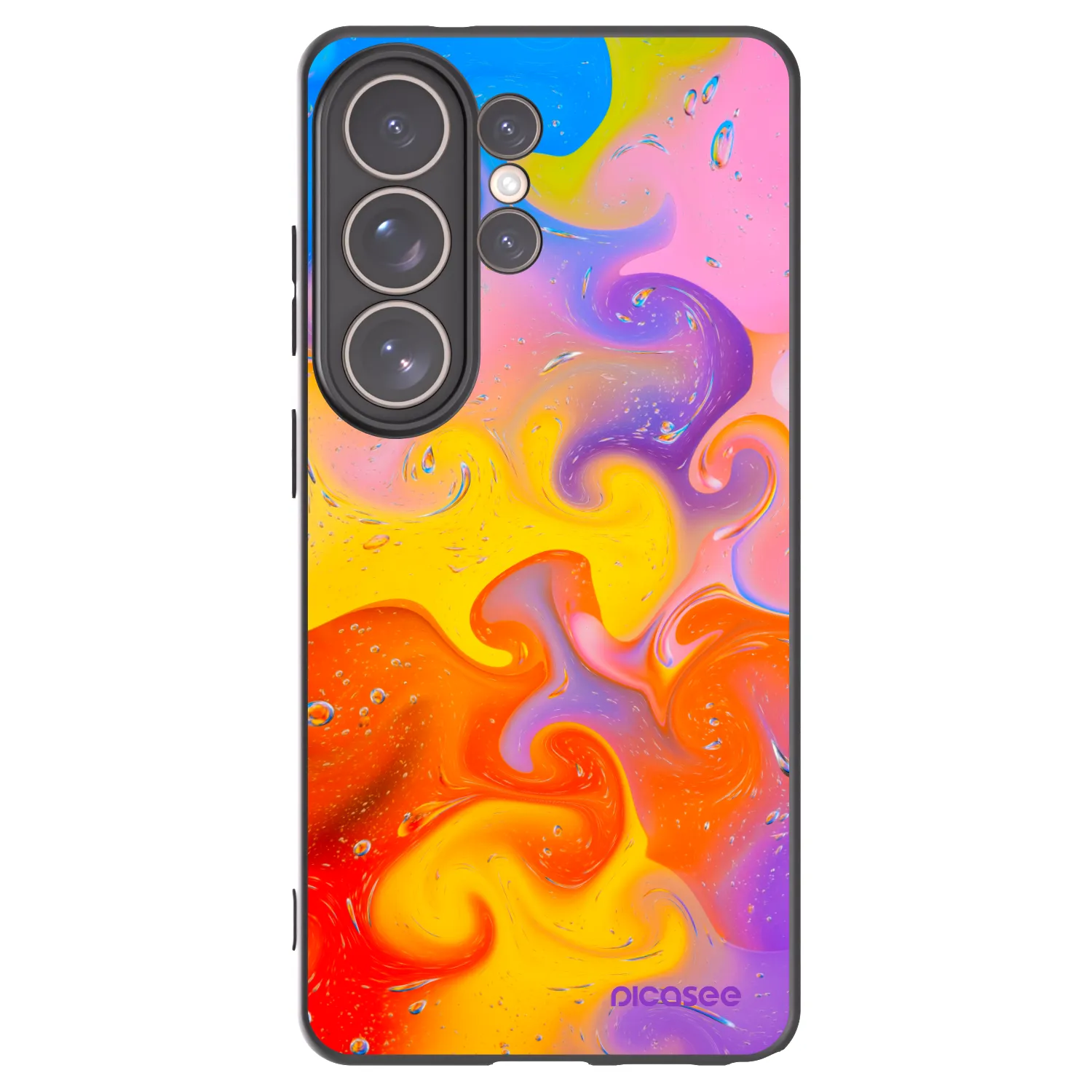 Picasee Samsung Galaxy S26 Ultra Hülle - Schwarzes Silikon - Bubbles