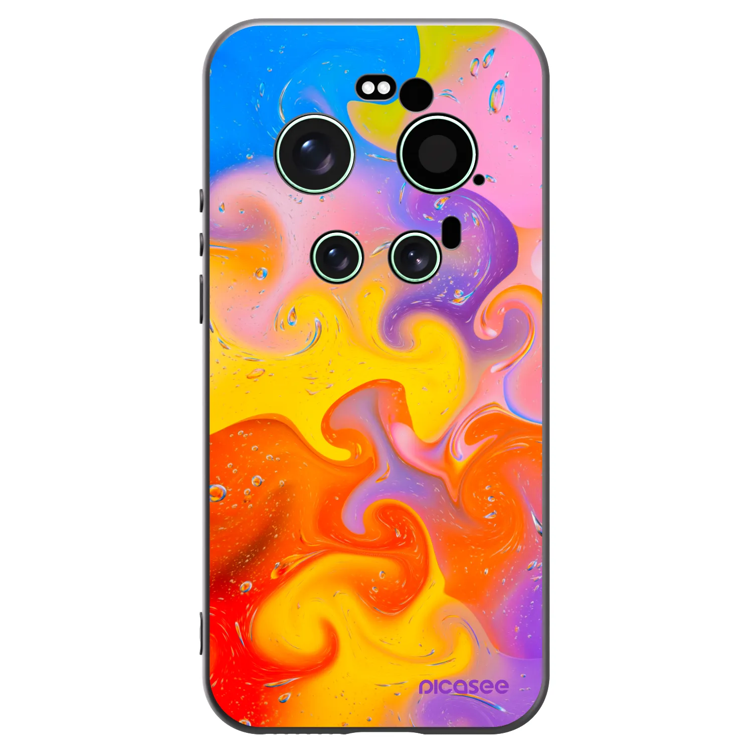 Picasee Xiaomi 17 Ultra Hülle - Schwarzes Silikon - Bubbles