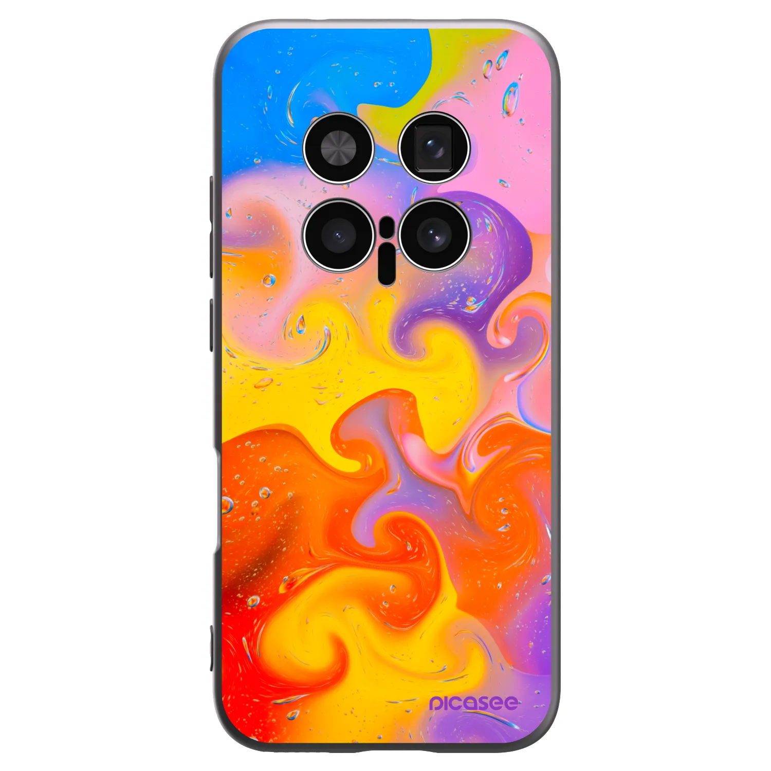 Picasee Honor Magic8 Pro 5G Hülle - Schwarzes Silikon - Bubbles