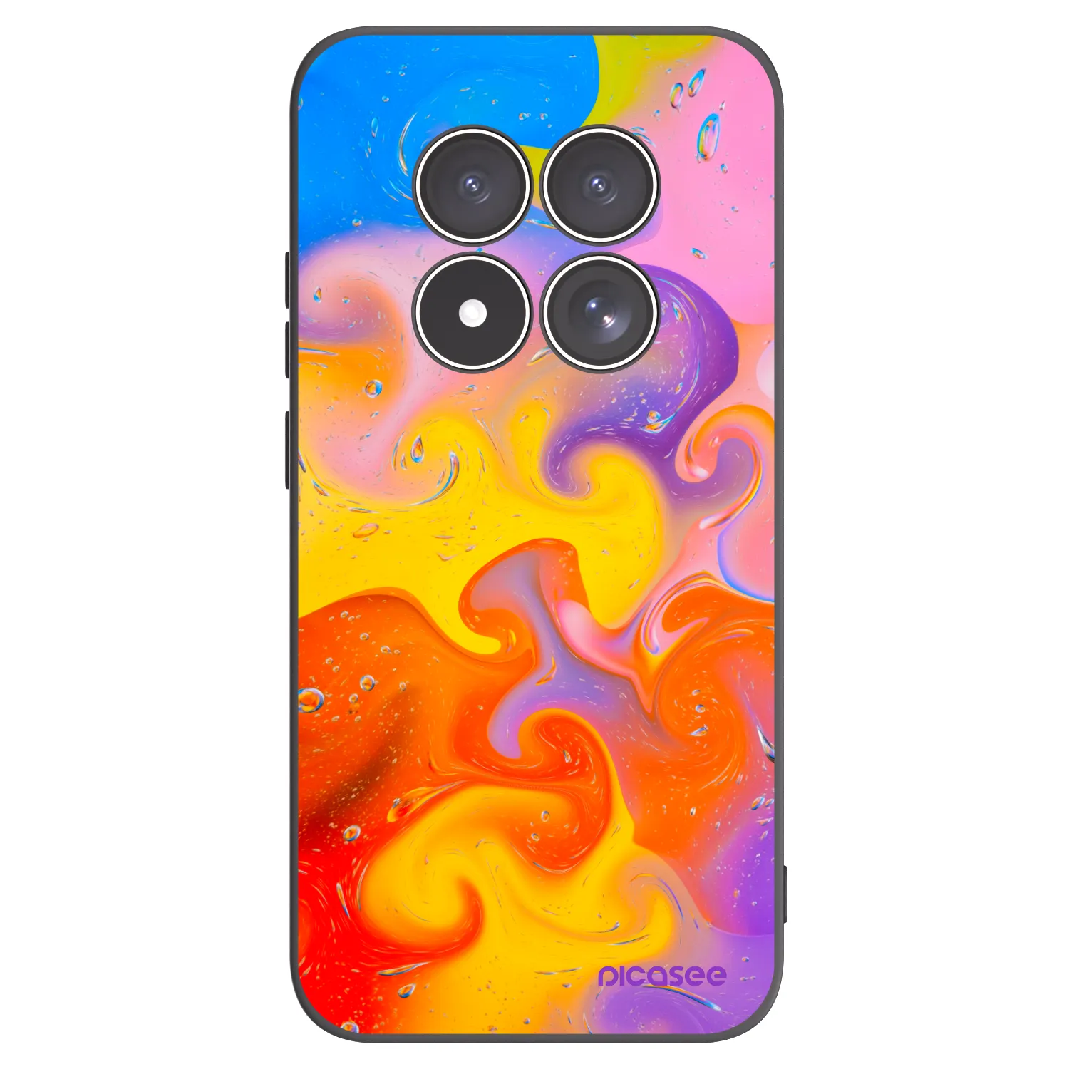 Picasee Xiaomi Redmi Note 15 Pro 5G Hülle - Schwarzes Silikon - Bubbles