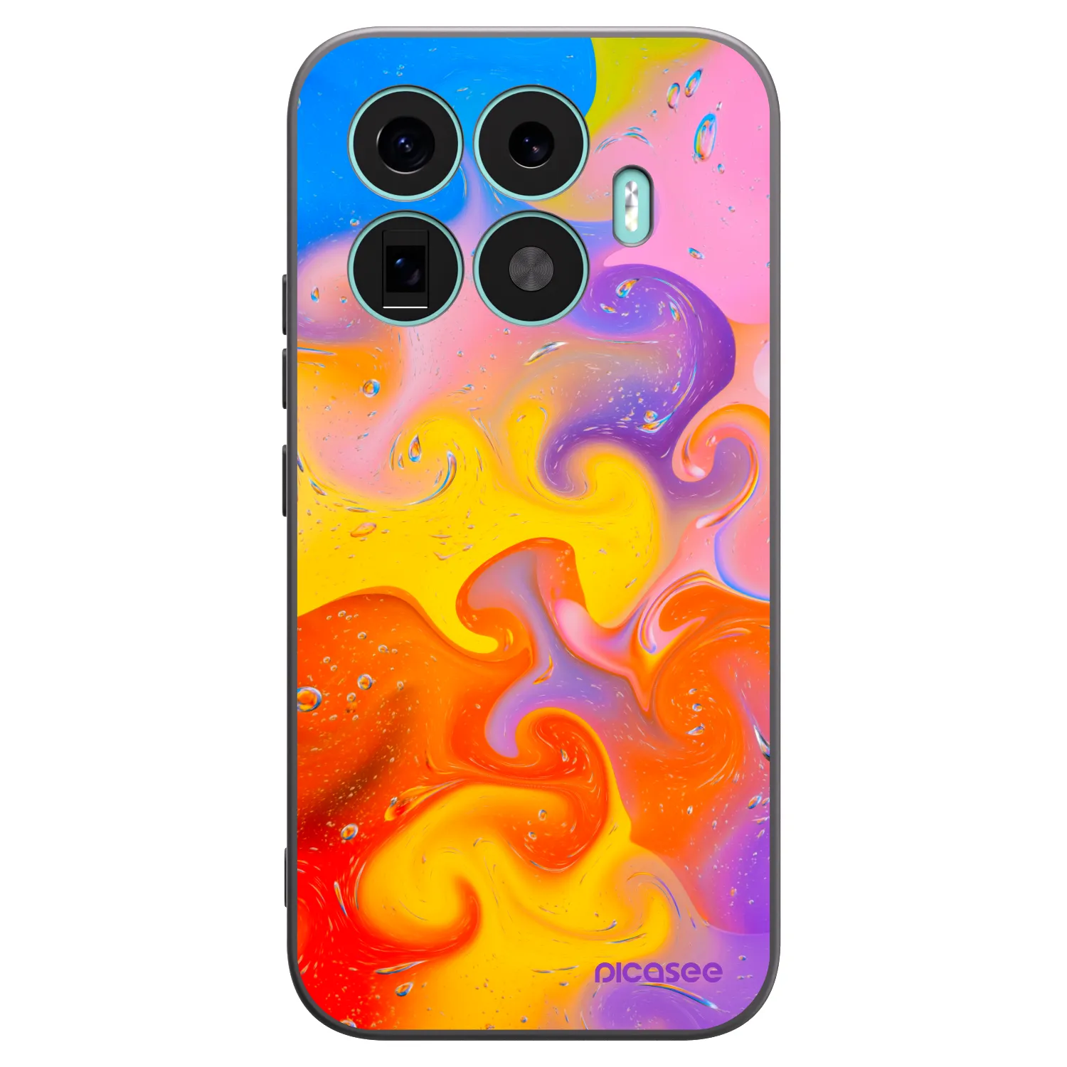 Picasee Xiaomi 17T Hülle - Schwarzes Silikon - Bubbles